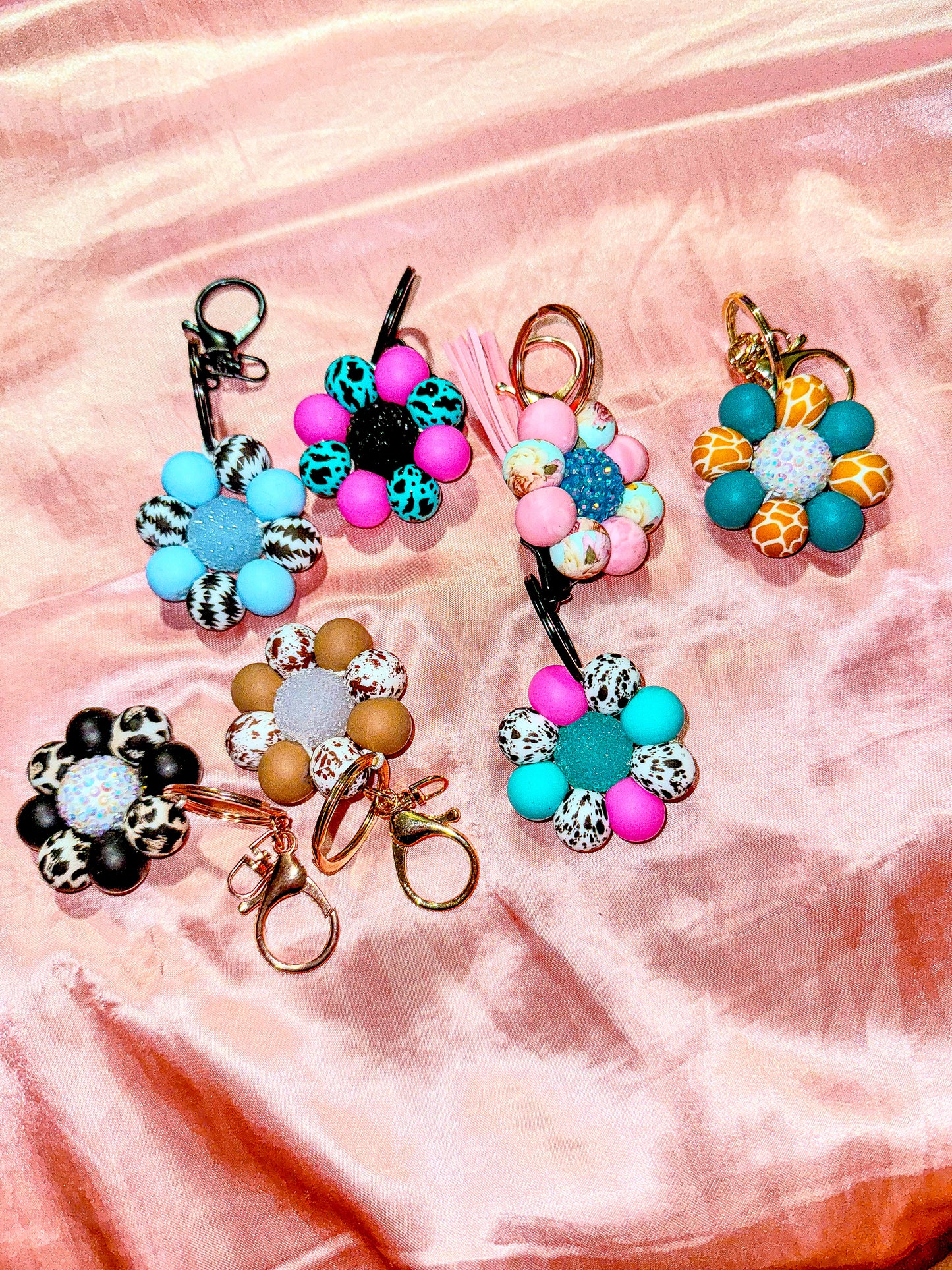 Flower keychains